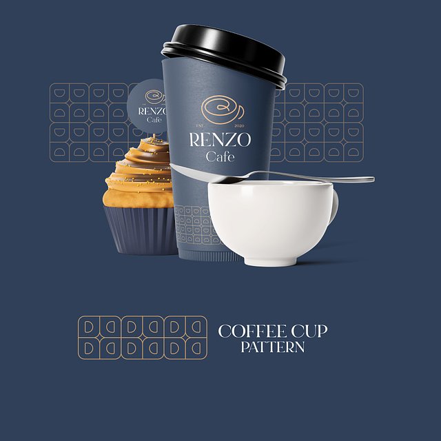 Coffee Cup design with pattern design